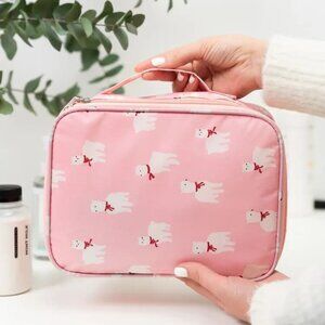 YesStyle Pink Llama Cosmetics Makeup Travel Bag